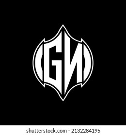 GN Unique modern flat abstract geometric initials vector letter logo design.
