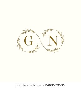 GN wedding infinity in elegant monogram with high quality professional design that will print well
