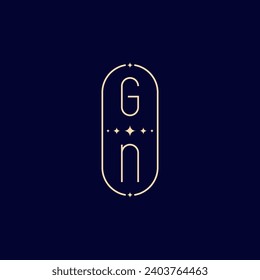 GN wedding lie monogram with high quality professional design that will print well across any print media