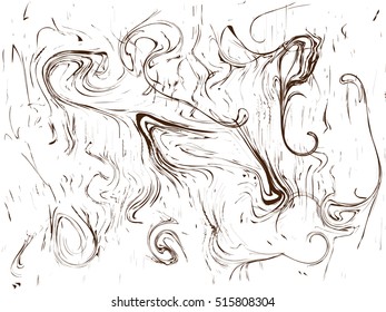 gnarl line pattern texture wood, surface brown on white background Vector illustration Eps10