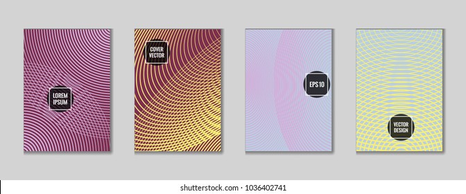 Gnarly geometric design title page pattern. Cool template journal header page set. First page minimal pattern for student notebook, dairy or notepad.