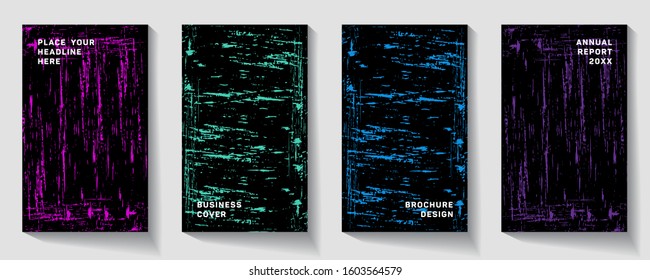 Gnarly memphis notepad cover vector.  Cool memphis template front page with white and geometrical shapes. Memphis notepad cover pattern for corporate.