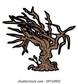 gnarly old tree cartoon