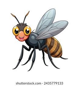Gnat cartoon isolated illustration on white background