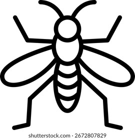 Design de vetor de ícone de linha de Gnat