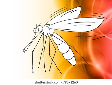 gnat on the red background