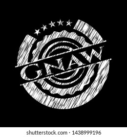 Gnaw with chalkboard texture. Vector Illustration. Detailed.
