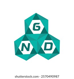 GND creative minimalist letter logo. GND unique vector initials alphabet letter logo design
