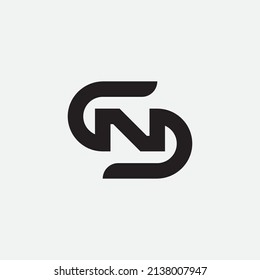 GND or G and D monogram design logo template.