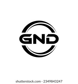 GND Logo Design, Inspiration for a Unique Identity. Modern Elegance and Creative Design. Watermark Your Success with the Striking this Logo.