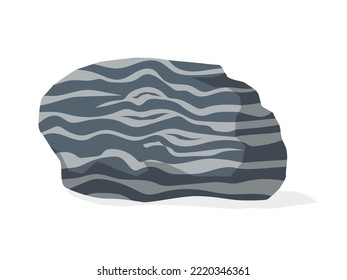 Dibujo de ejemplar de piedra de Gneiss. Muestra de roca metamórfica