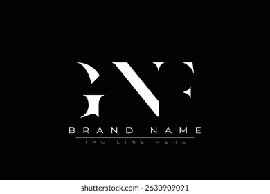 GNF abstract letter logo design. This logo is designed by three abstract letters.