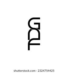 gnf typography letter monogram logo design