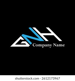 GNH logo design, GNH simple and modern logo. GNH luxurious alphabet design  