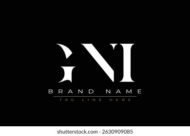 Logo-Design mit abstrakten Buchstaben von GNI. Dieses Logo besteht aus drei abstrakten Buchstaben.