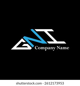 GNI logo design, GNI simple and modern logo. GNI luxurious alphabet design  