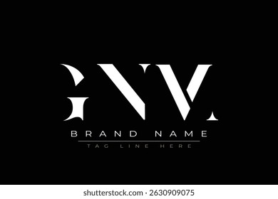Diseño de logotipo de carta abstracta GNM. Este logotipo está diseñado por tres letras abstractas.