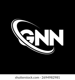GNN logo. GNN letter. GNN letter logo design. Initials GNN logo linked with circle and uppercase monogram logo. GNN-typography for technology, business and real estate brand.