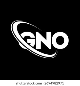 GNO logo. GNO letter. GNO letter logo design. Initials GNO logo linked with circle and uppercase monogram logo. GNO-typography for technology, business and real estate brand.