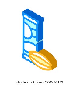 gnocchetti sardi pasta isométrica vector icono. cartel de pasta de gnocchetti sardi. ilustración de símbolo aislado