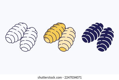 Gnocchi dumpling icon vector illustration