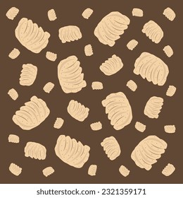 Ilustración vectorial plana de pasta gnocchi. Ilustración vectorial de la pasta de pasta pasta dura de italia para diseño gráfico y elemento decorativo