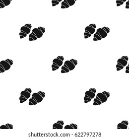 Gnocchi pasta icon in black style isolated on white background. Types of pasta pattern stock vector illustration.