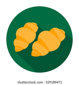 Gnocchi pasta icon in flat style isolated on white background. Types of pasta symbol stock vector illustration.