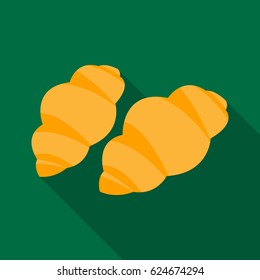 Gnocchi pasta icon in flate style isolated on white background. Types of pasta symbol stock vector illustration.