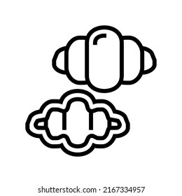 gnocchi pasta line icon vector. gnocchi pasta sign. isolated contour symbol black illustration