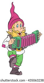 Gnome with accordion