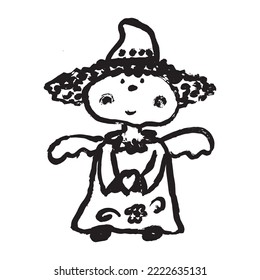 Gnome angel in a hat and with a heart