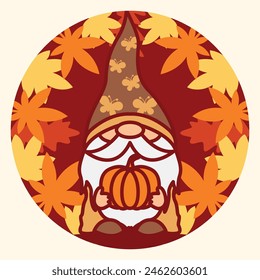 Gnome Autumn 3D Background Set