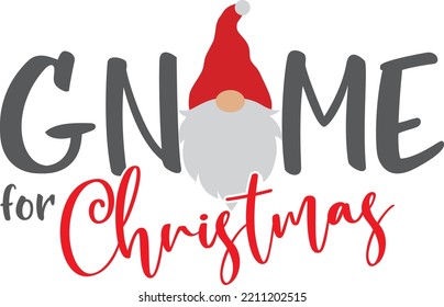 Gnome for Christmas, Merry Christmas, Santa, Christmas Holiday, Vector Illustration File