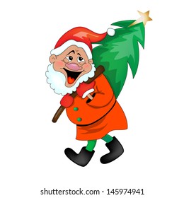 Gnome with a Christmas Tree