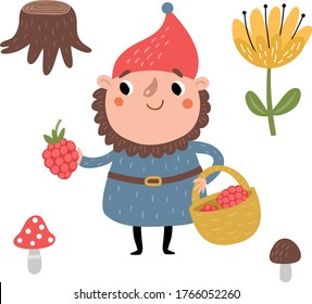 Gnome cute children's vector character