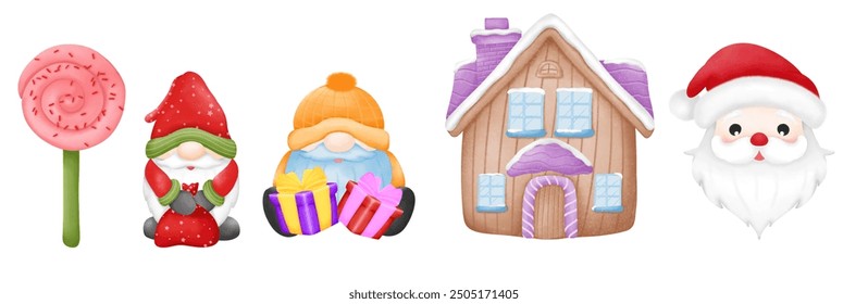 Gnome decorations and lollipops for special occasions during Christmas and the winter months.