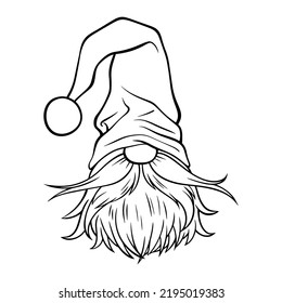 gnome drawing and black lines white background