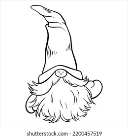 gnome drawing with black lines on a white background