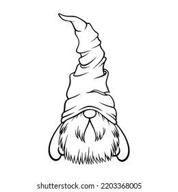 gnome drawing with black lines on a white background