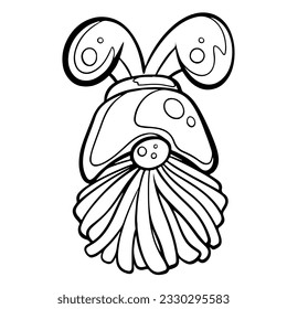 gnome drawing with black lines on a white background