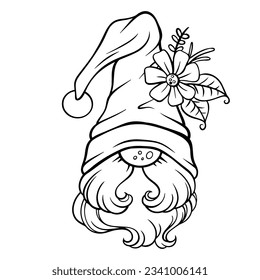 gnome drawing with black lines on a white background