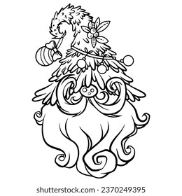 gnome drawing with black lines on a white background