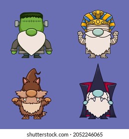 Kostüme aus Gnome Frankenstein, Mummy, Werewolf und Dracula