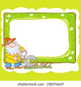 Gnome And Garden Pruner Frame.