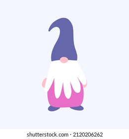 Gnome Hand-drawn Flat Vector Illustration