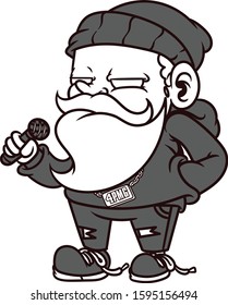 Gnome hip hop style vector illustration. Editable vector. You can use it for your design needs. such as stickers, posters, brochures, etc.