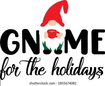 Gnome for the holidays. Christmas gnome in red hat