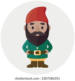 Gnome icon clipart avatar logotype isolated vector illustration