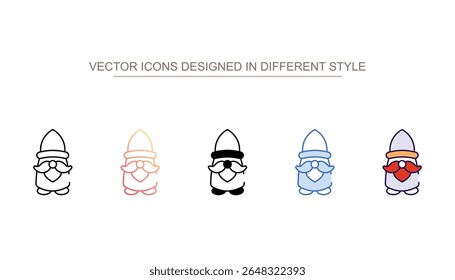 Gnome icon design with white background stock illustration